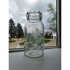 Antique Rare HG Fruit Jar Drey Improved Ever seal Schramm made 1917-1919